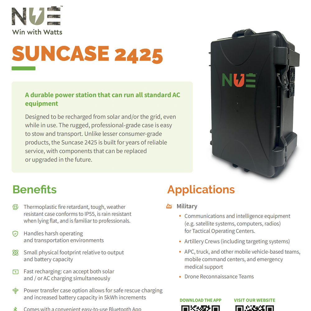 SunCase™ 2425 – New Use Energy