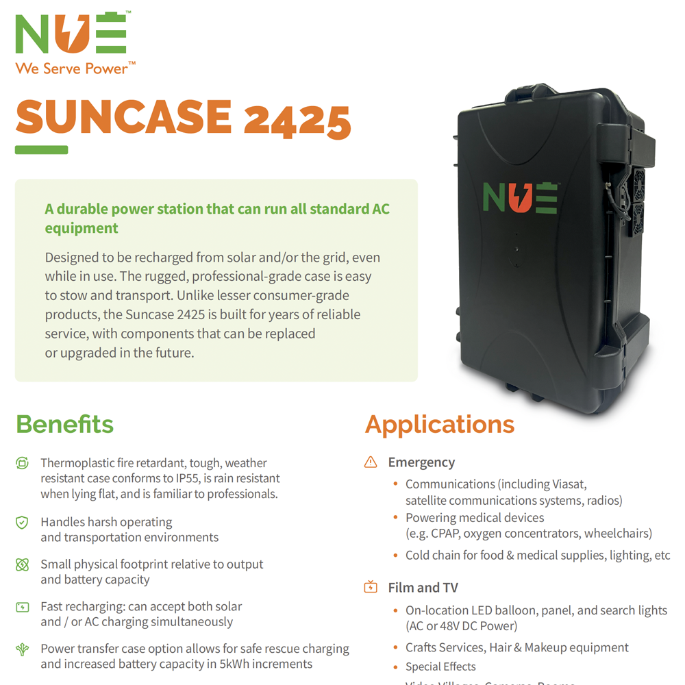SunCase™ 2425 – New Use Energy